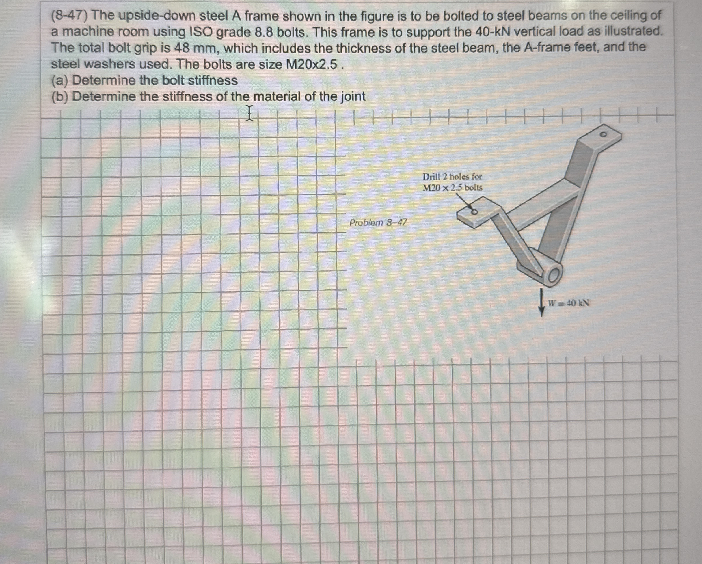 ( 8 - 4 7 ) The upside - down steel A frame shown
