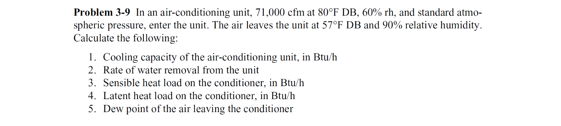 Problem 3 - 9 In an air - conditioning unit, 7 1