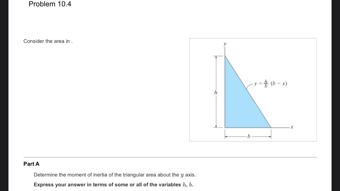 Problem 1 0 . 4 Consider the area in . Part A