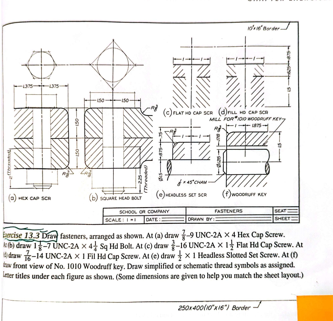 Can you help me do this technical drawing? there