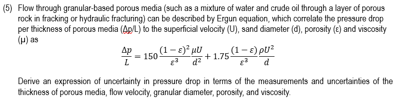 ( 5 ) Flow through granular - based porous media