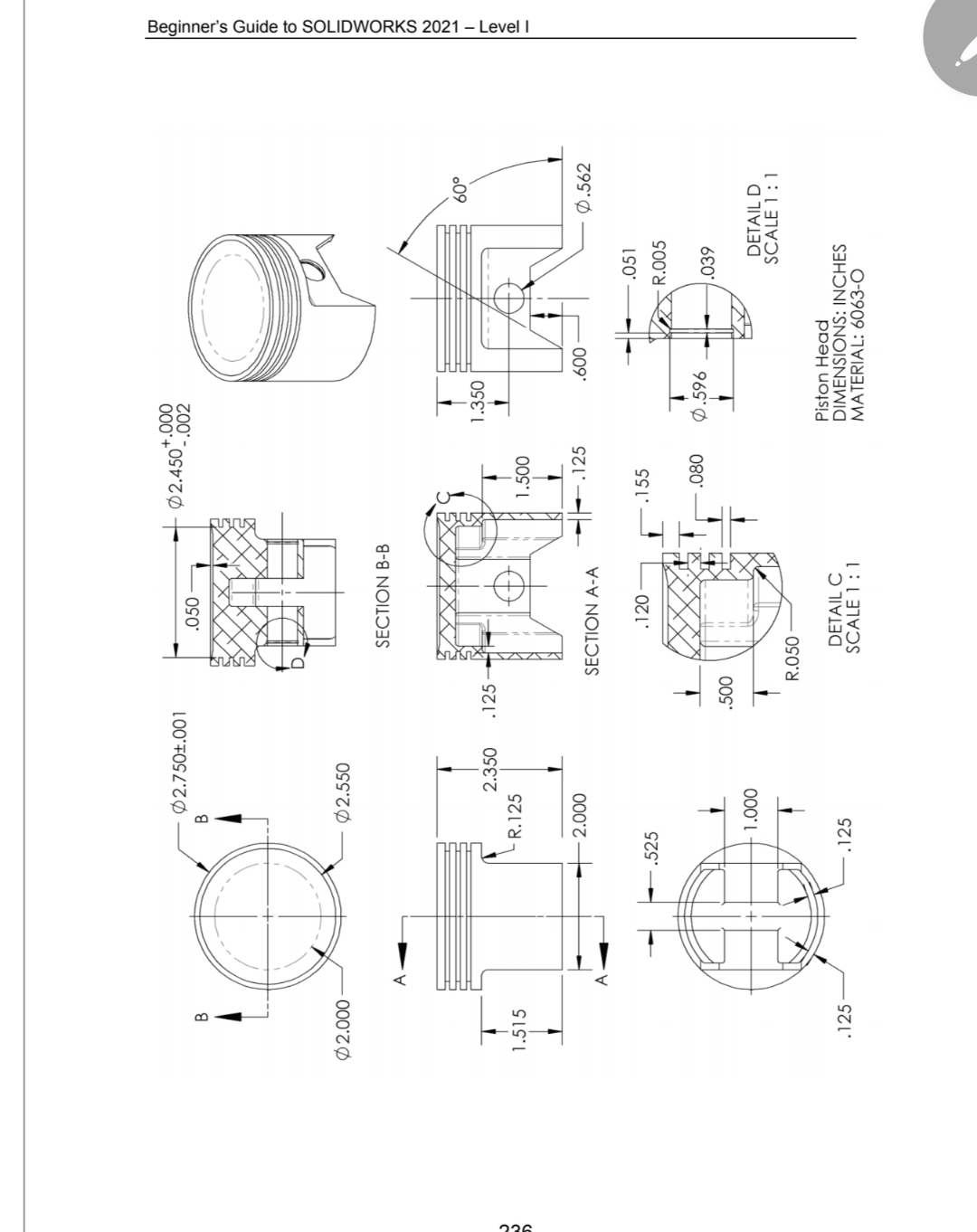 piston head step vy step in sildworks Beginner's