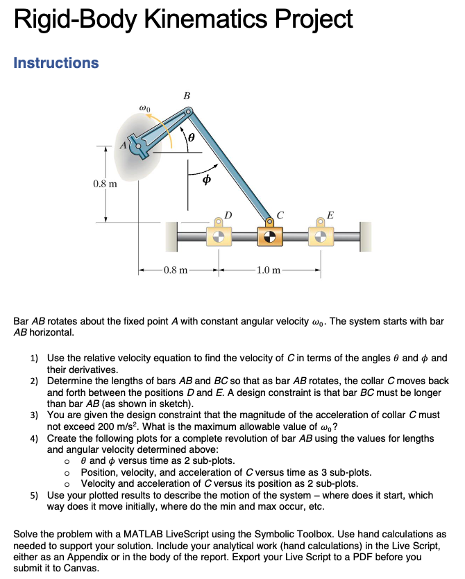Rigid - Body Kinematics Project Instructions Bar