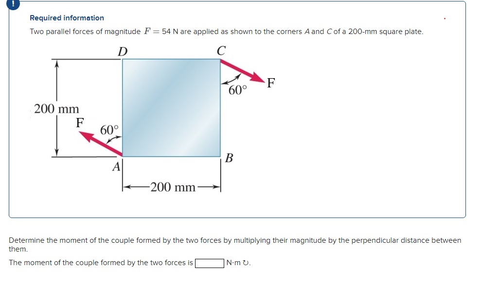 \ ( ! \ ) Required information Two parallel