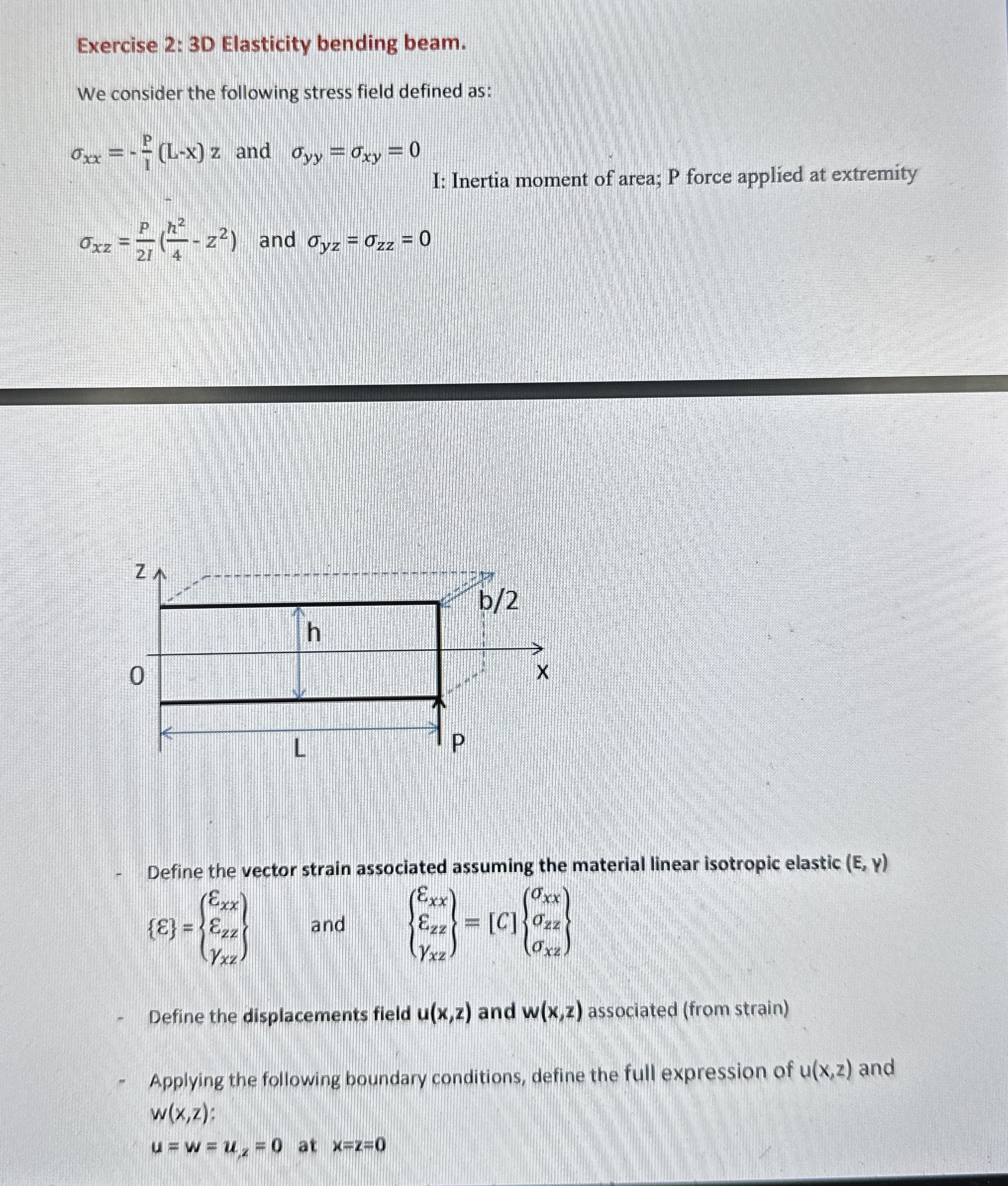 Define the vector strain associated assuming the