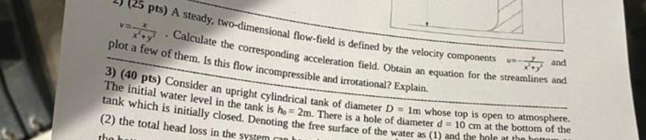 q , incompressible and irrotational? Explain. ( 4
