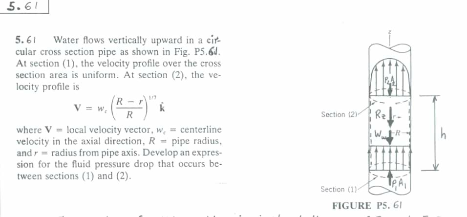 5 . 6 1 5 . 6 1 Water flows vertically upward in