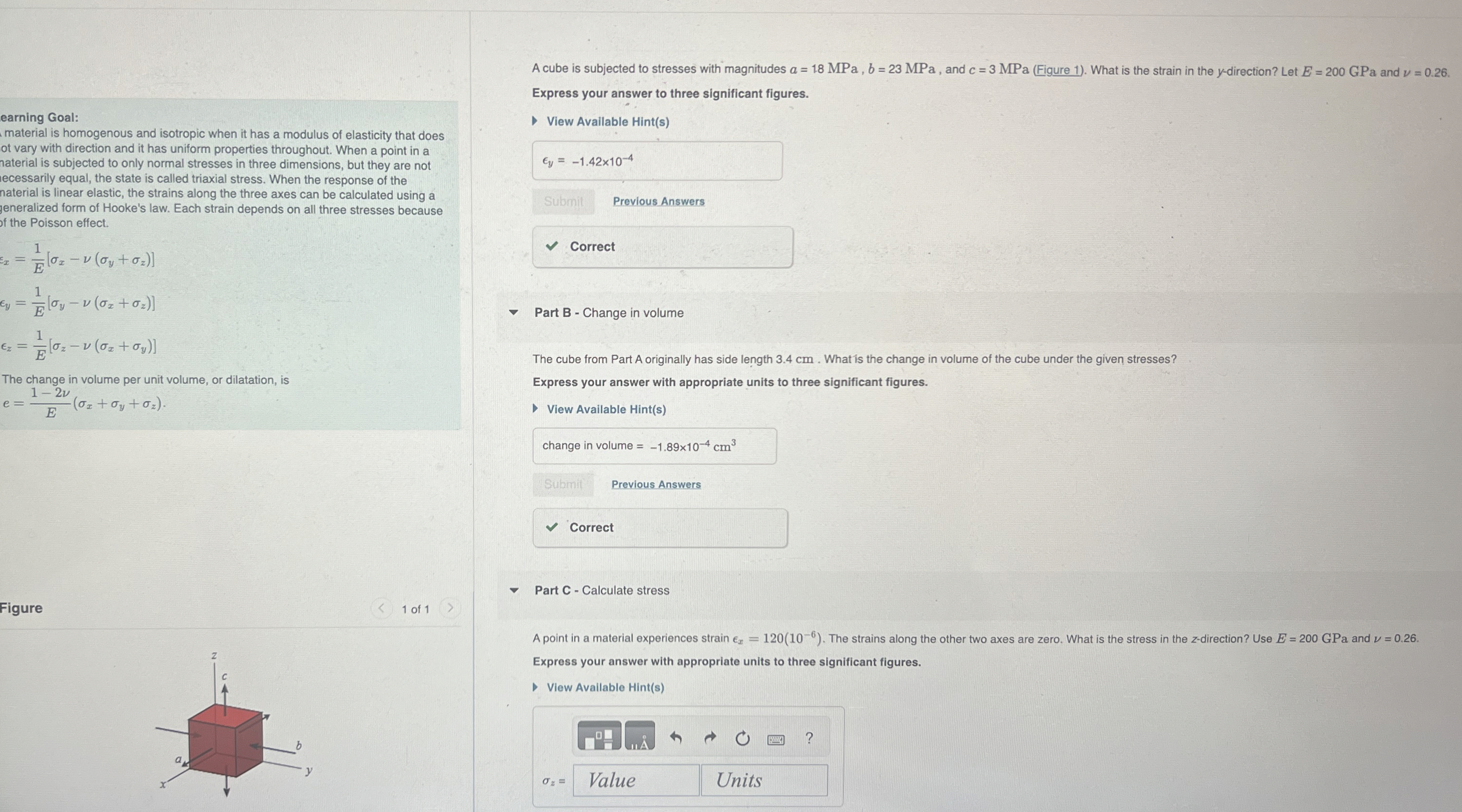 earning Goal: material is homogenous and