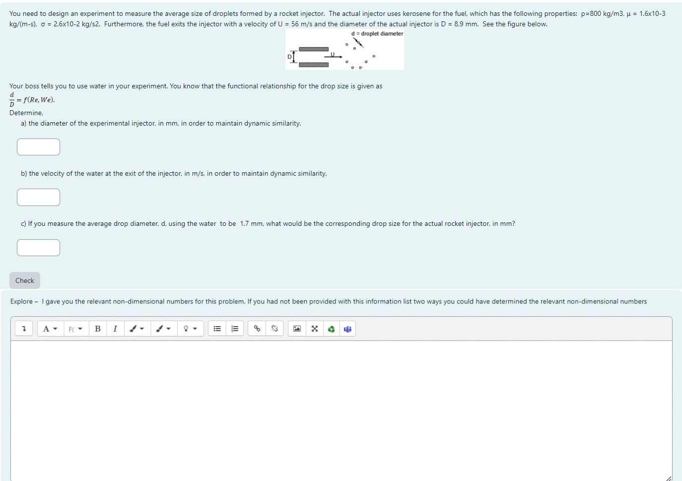 You need to design an experiment to measure the