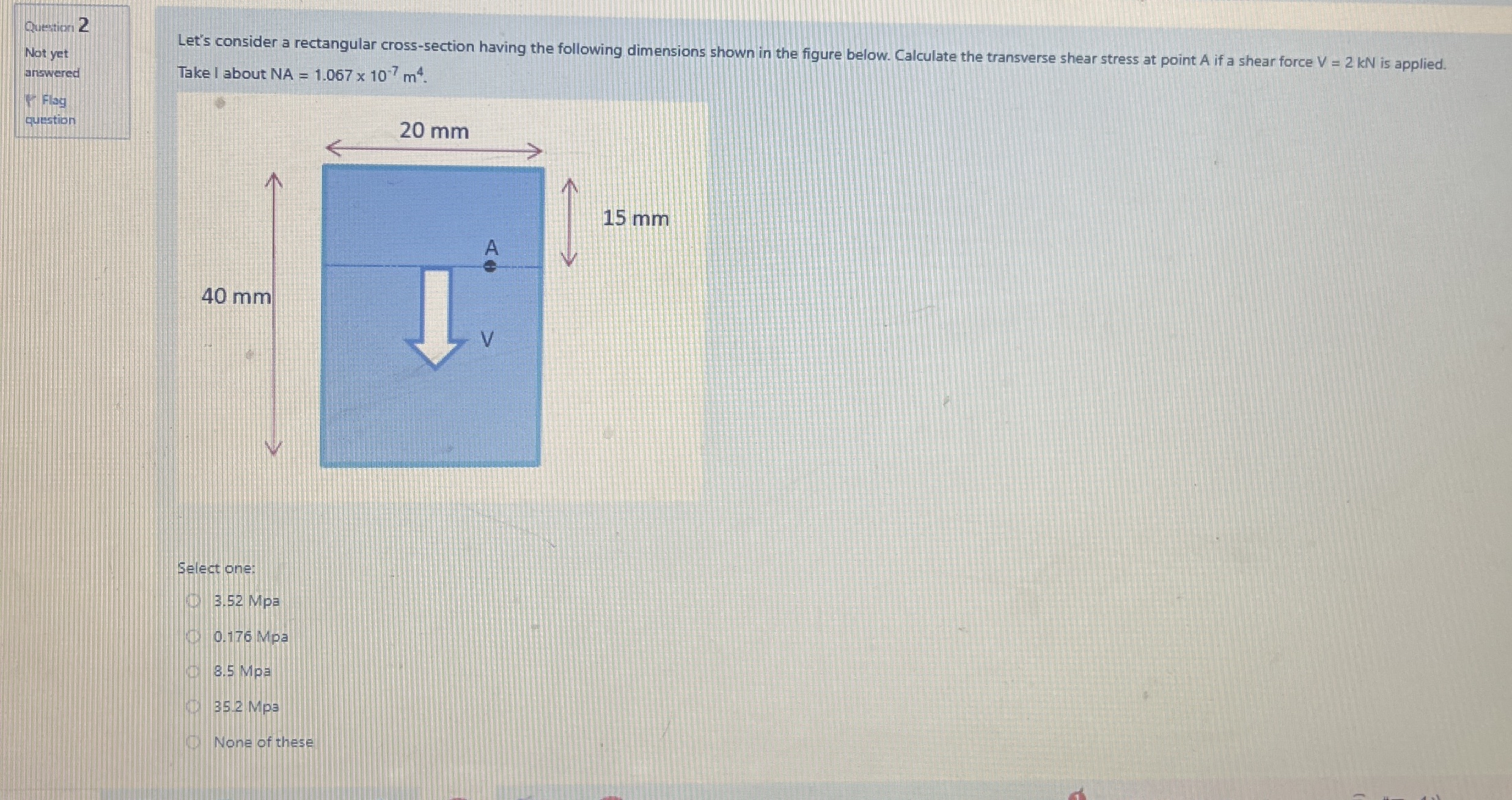 Queation 2 Not yet answered Let's consider a