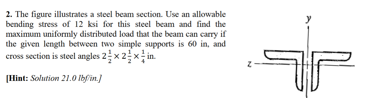 3 . For the beam shown, determine ( ) / ( ( ( a )