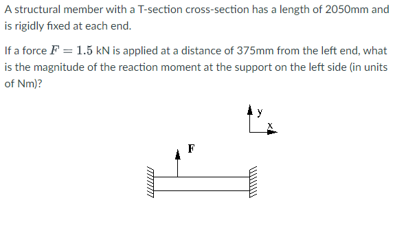 A structural member with a T - section cross -