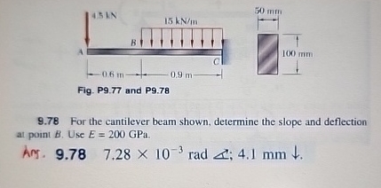 Fig. P 9 . 7 7 and P 9 . 7 8 9 . 7 8 For the