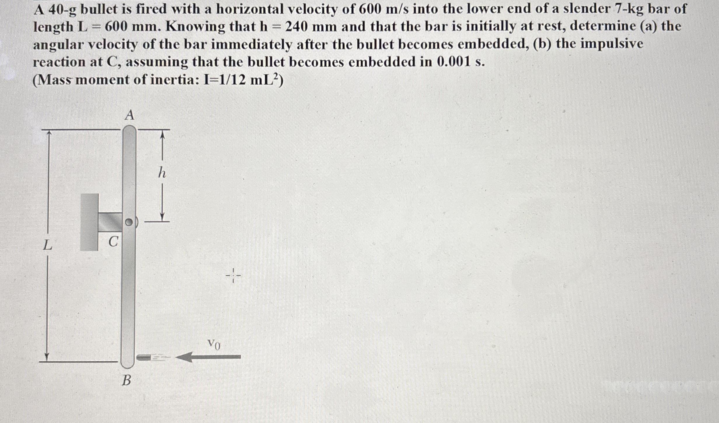 A 4 0 - g bullet is fired with a horizontal