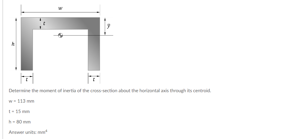 Determine the moment of inertia of the cross -