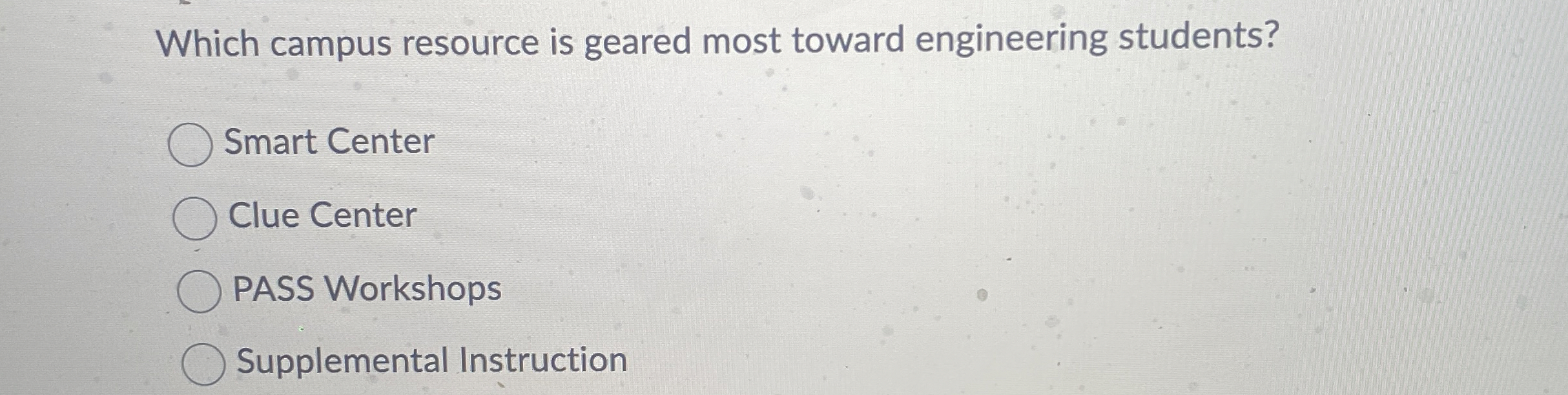 Which campus resource is geared most toward