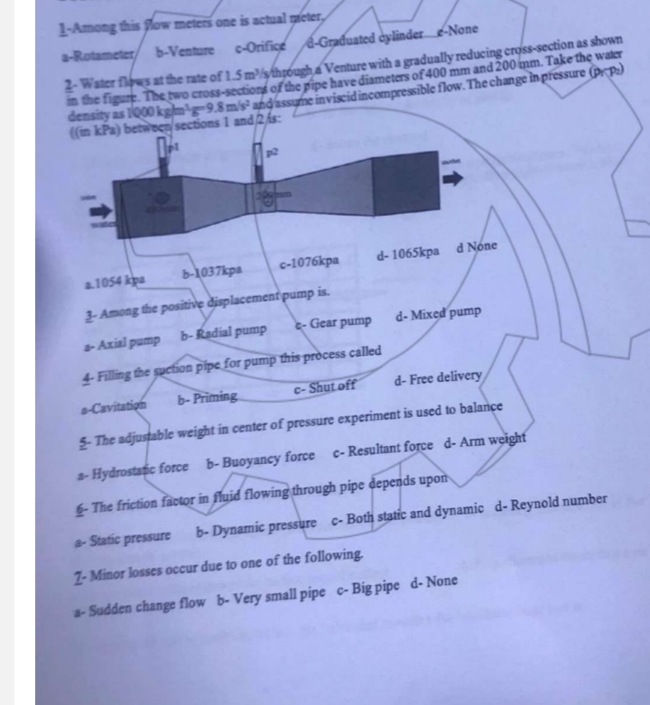 1 - Among this fow meters one is actual peter, a