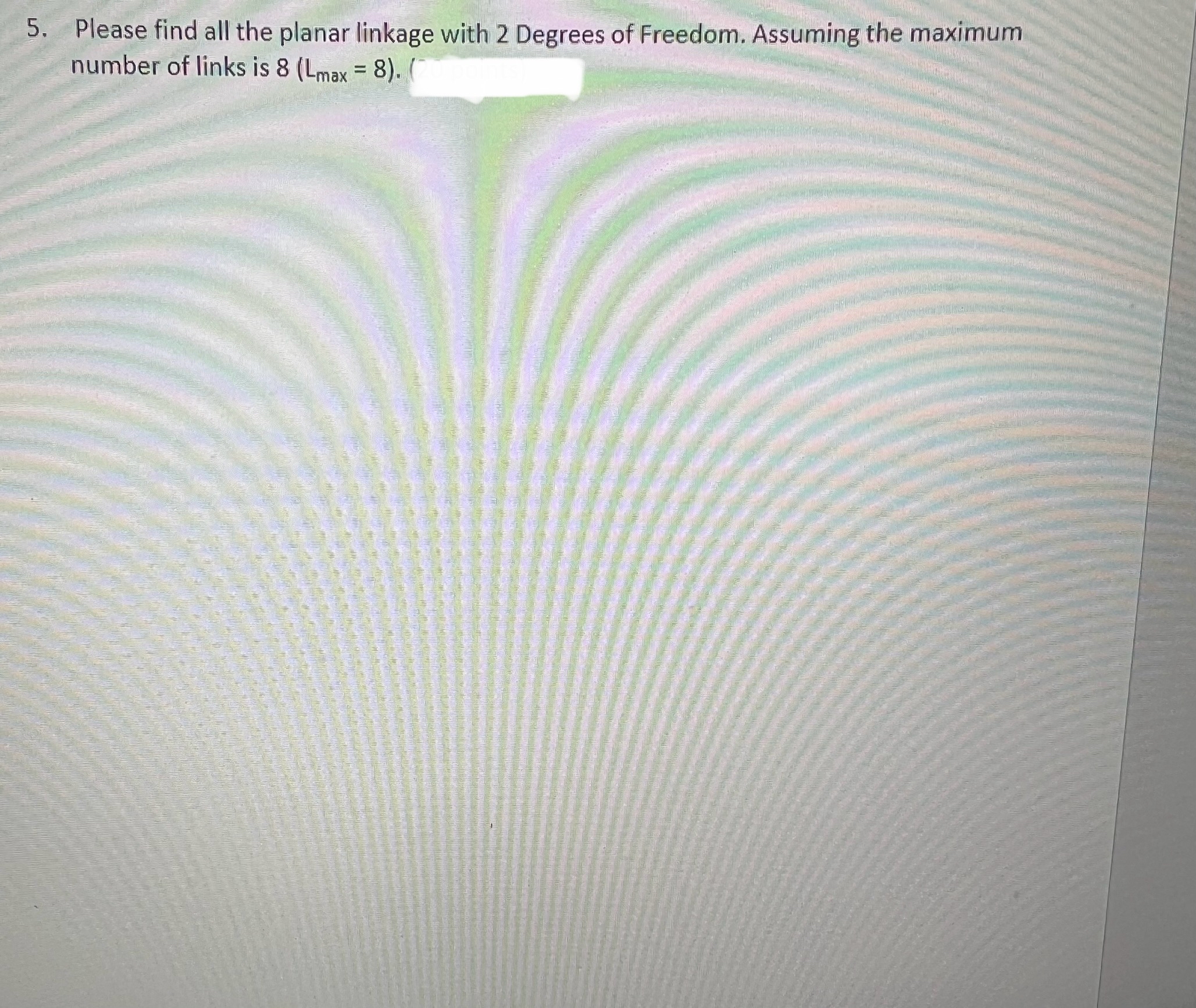 Please find all the planar linkage with 2 Degrees