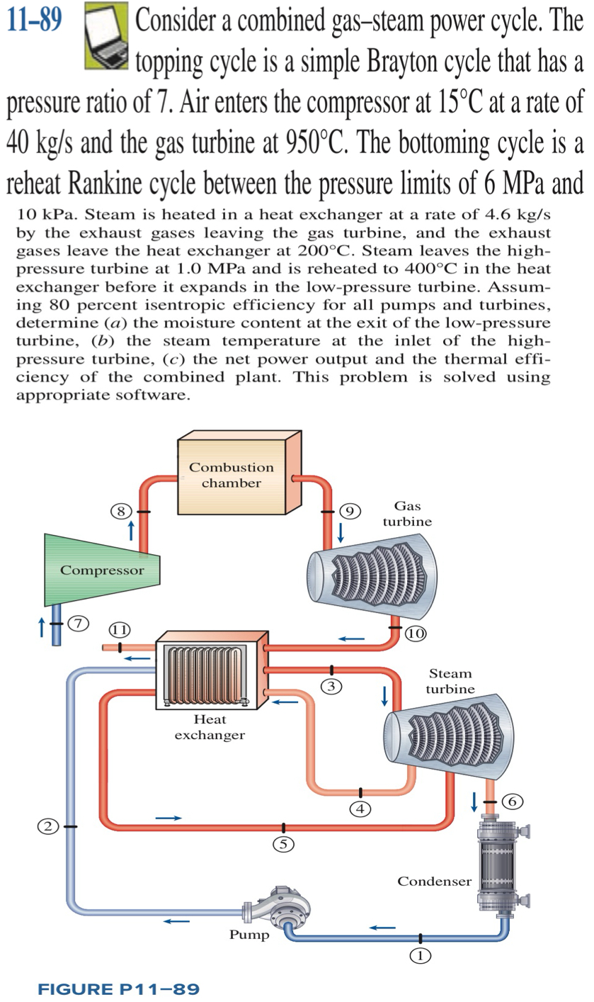 1 1 - 8 9 Consider a combined gas - steam power