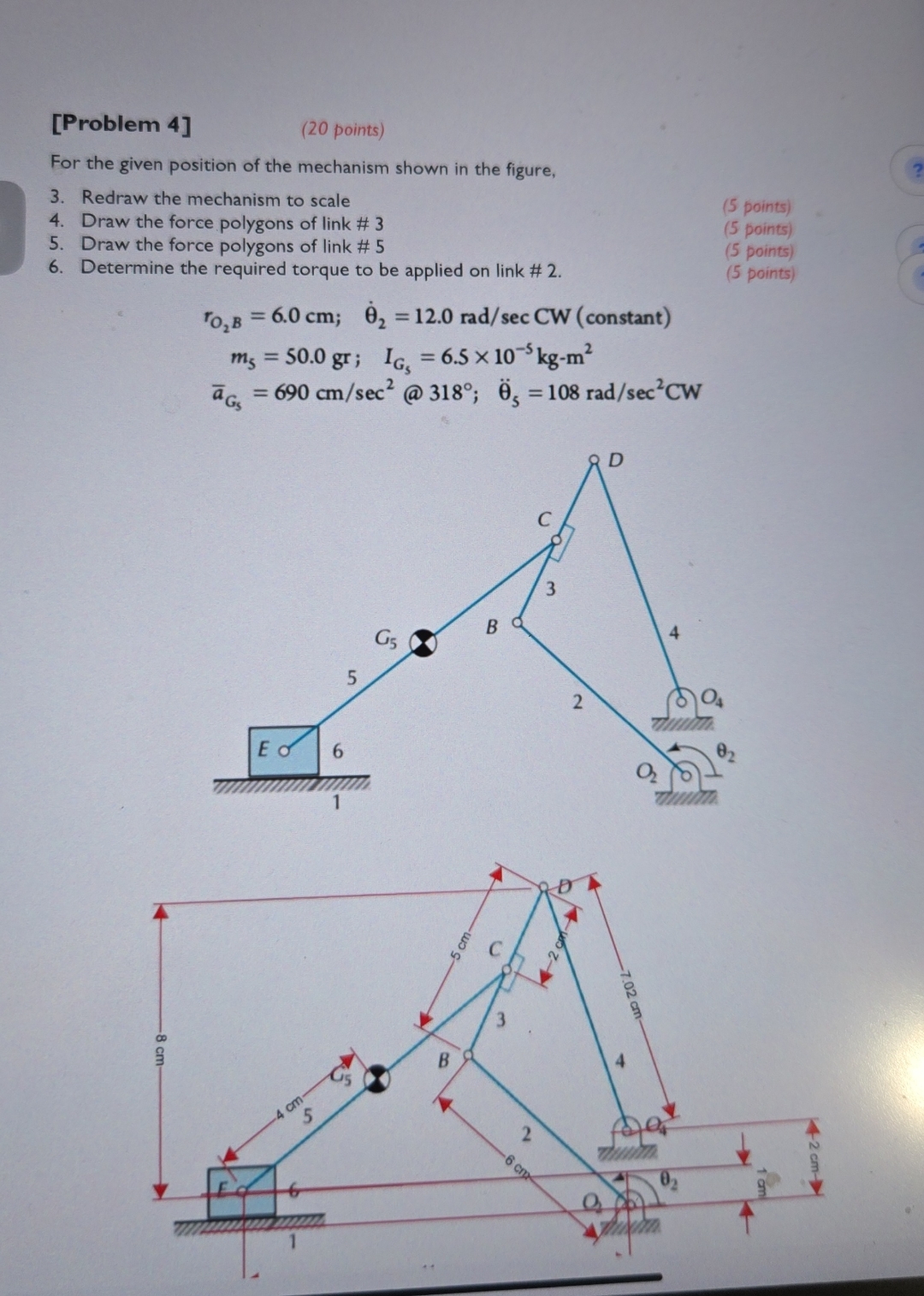 [ Problem 4 ] ( 2 0 points ) For the given