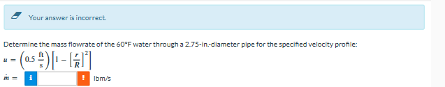 Your answer is incorrect. Determine the mass