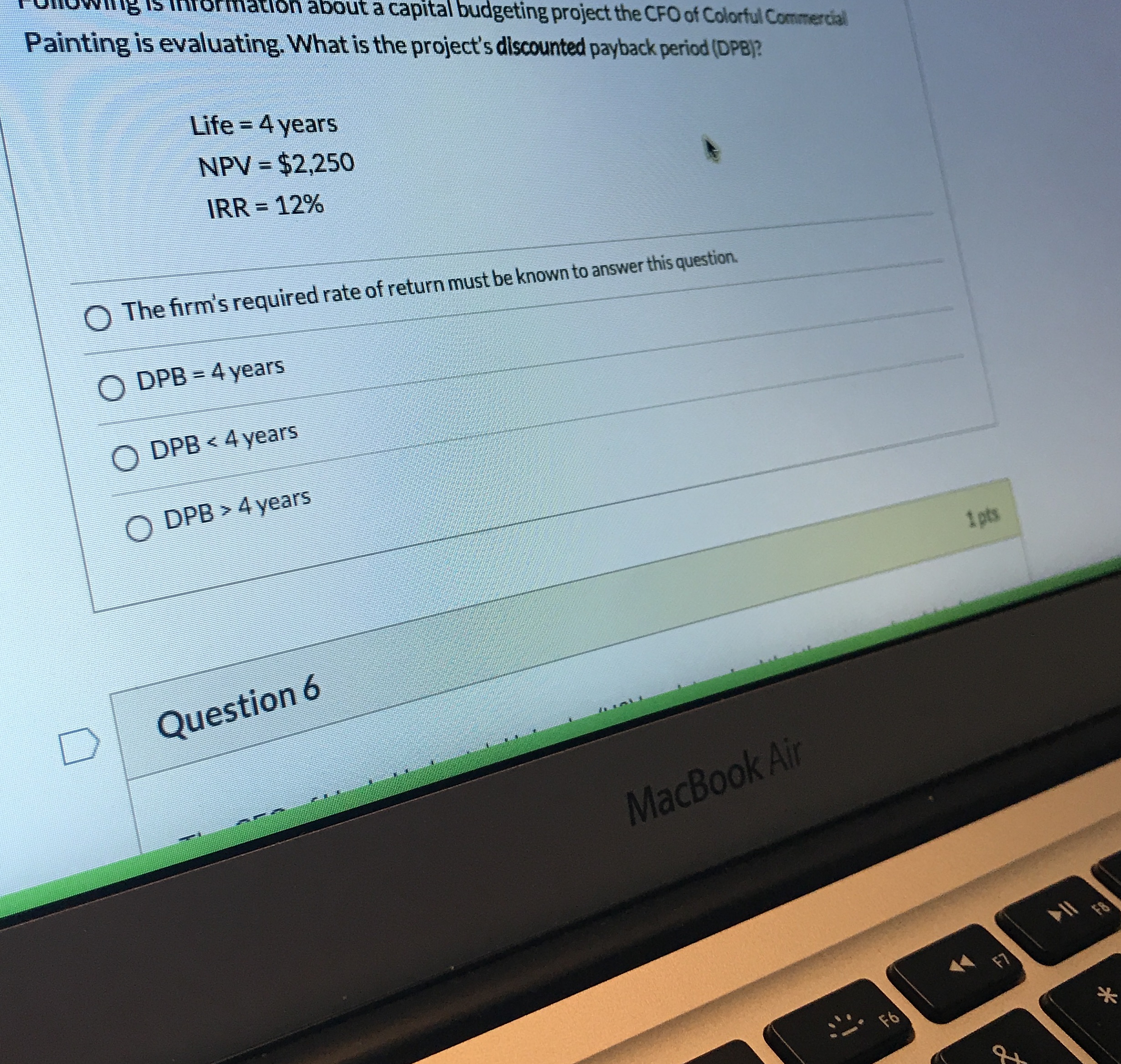 What is the answer to question 5 offlation about