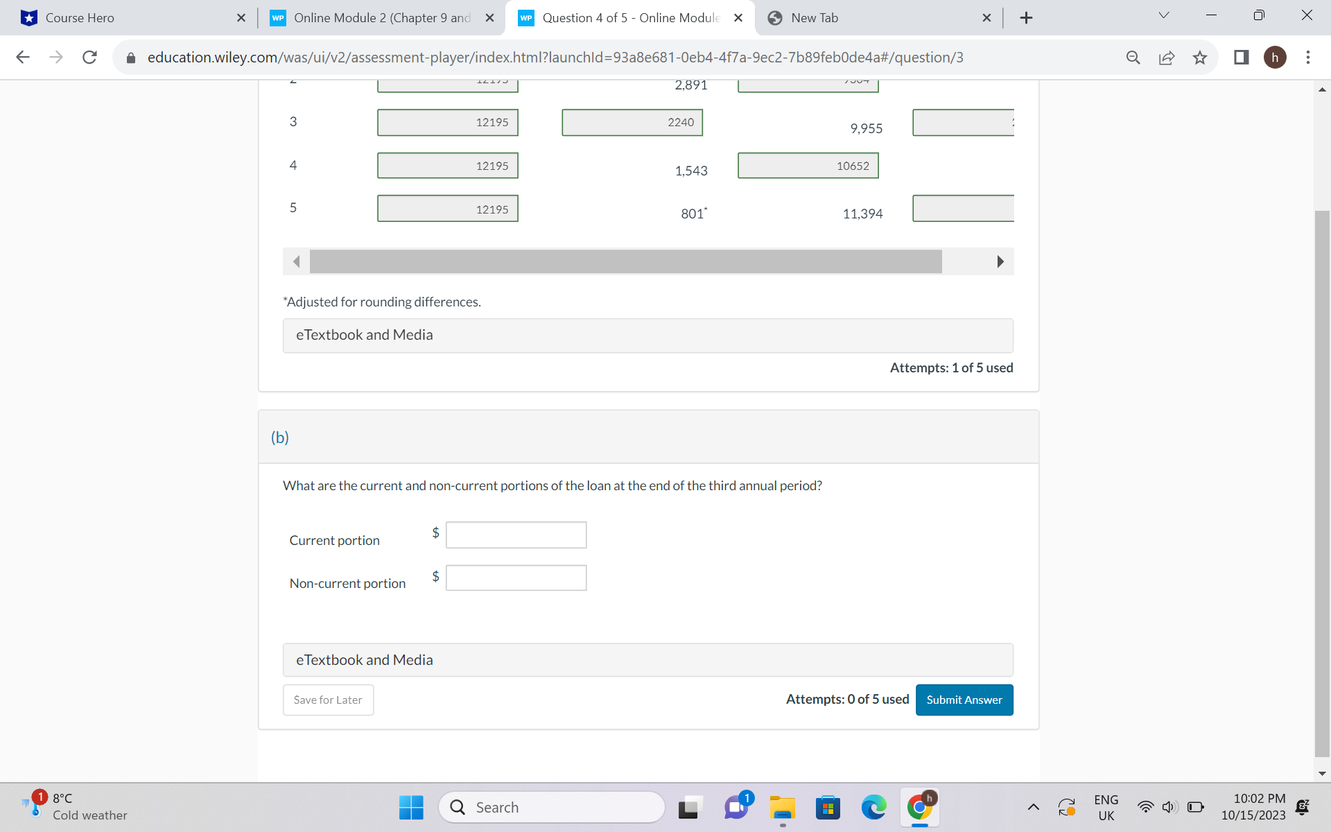 needed help with part b :) Course Hero X WP