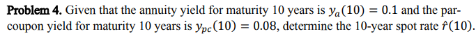 Throughout the problems, all interest rates