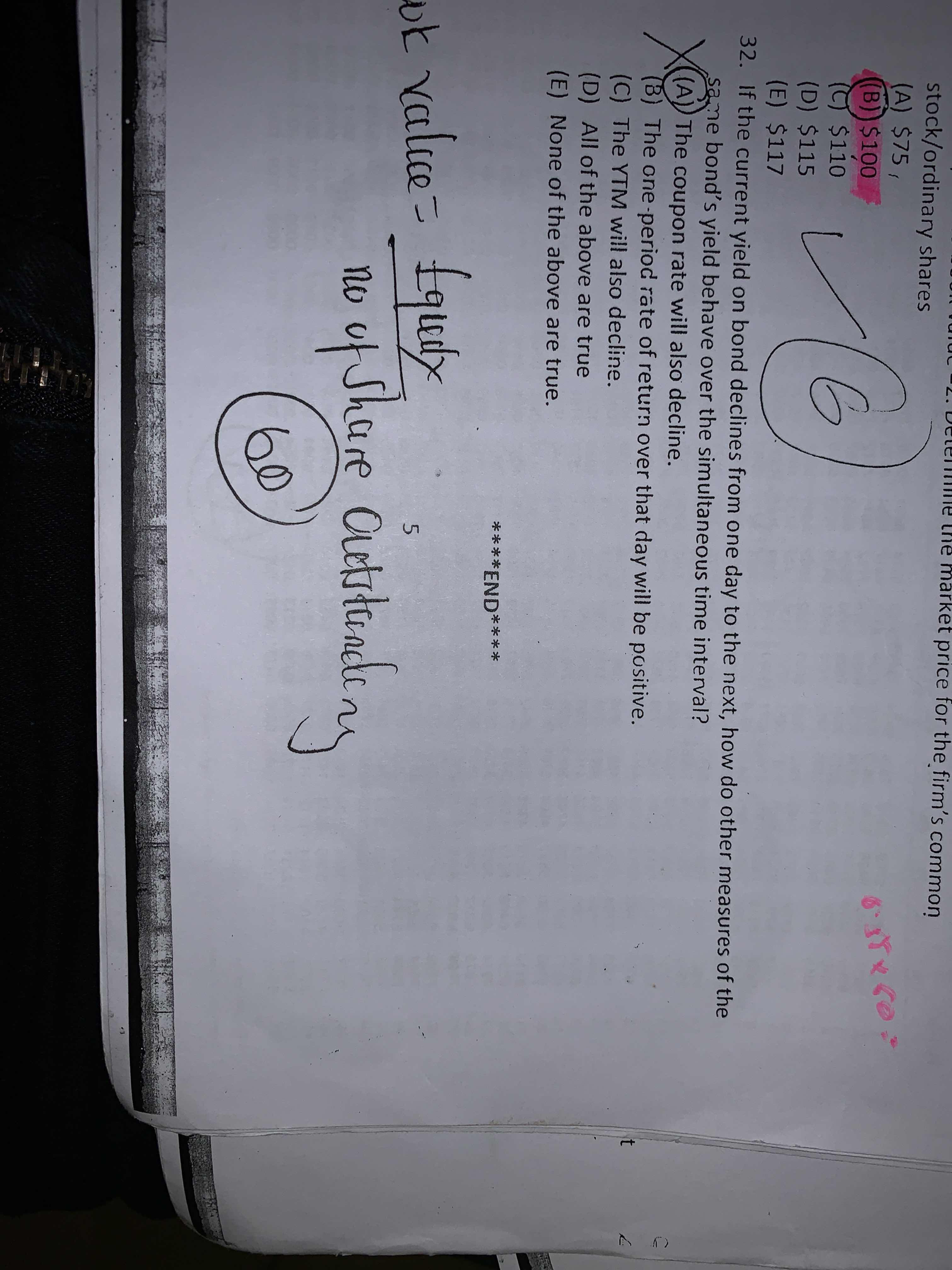 question 32 multiple choice, the question is