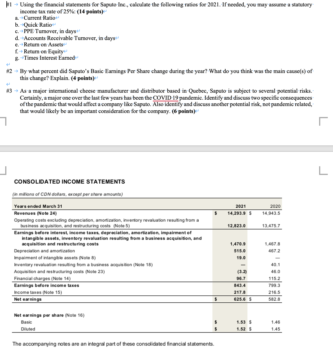 m #2 #3 menace? Using the nancial statements for