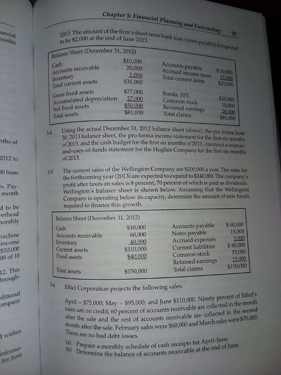 Need help solving problems 5-1, 5-2, 5-3