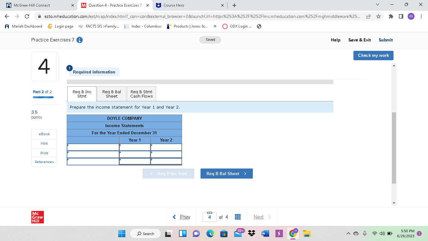 V X A McGraw-Hill Connect X M Question 3 -