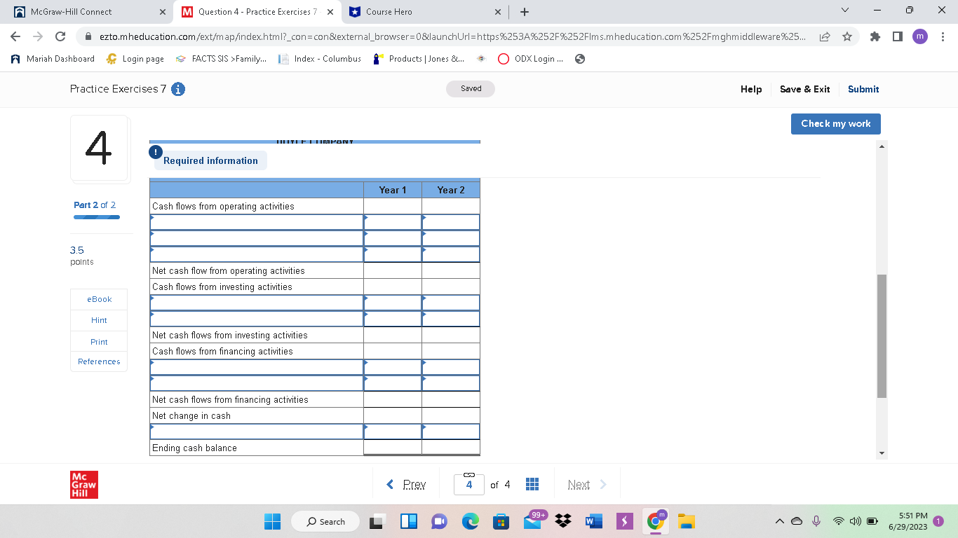 V X A McGraw-Hill Connect X M Question 3 -