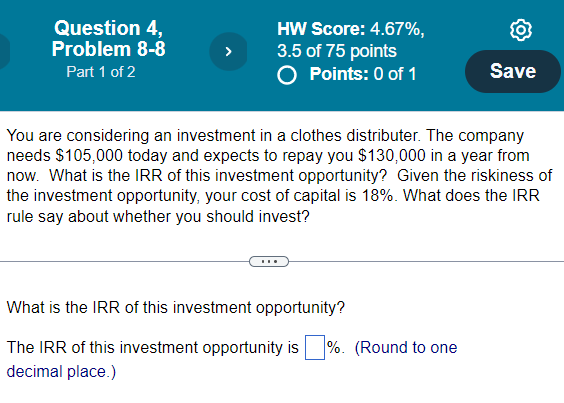 Please help me solve this Question 4, HW Score: