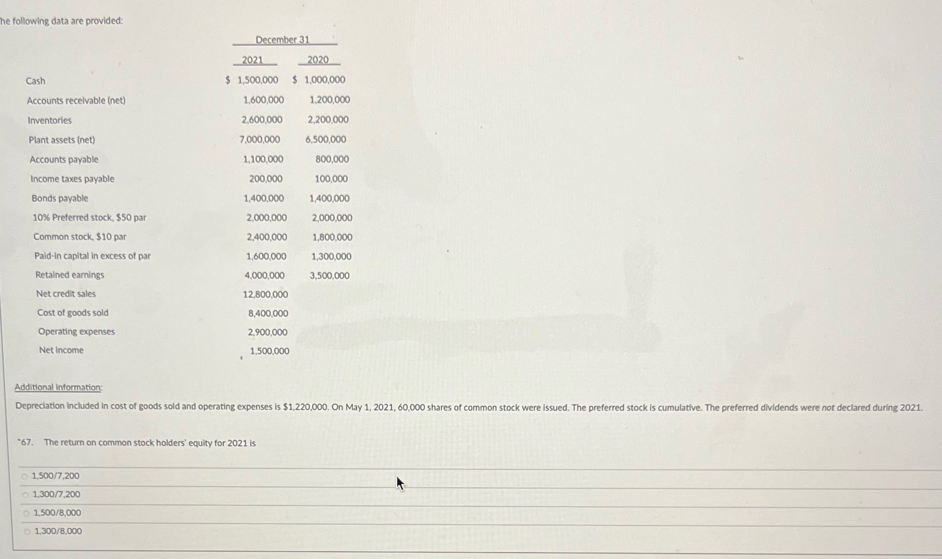 help please he following data are provided: