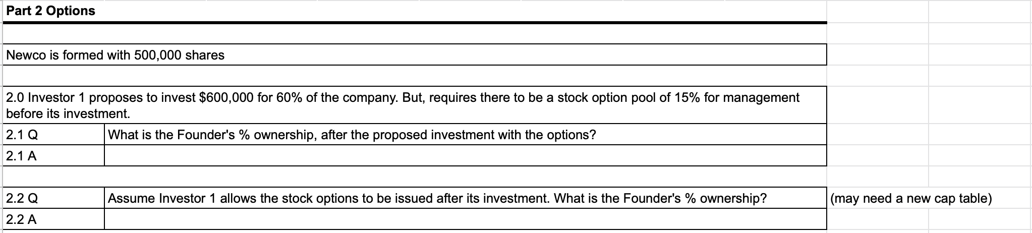 Please help answer 2.1Q and 2.2Q and show work