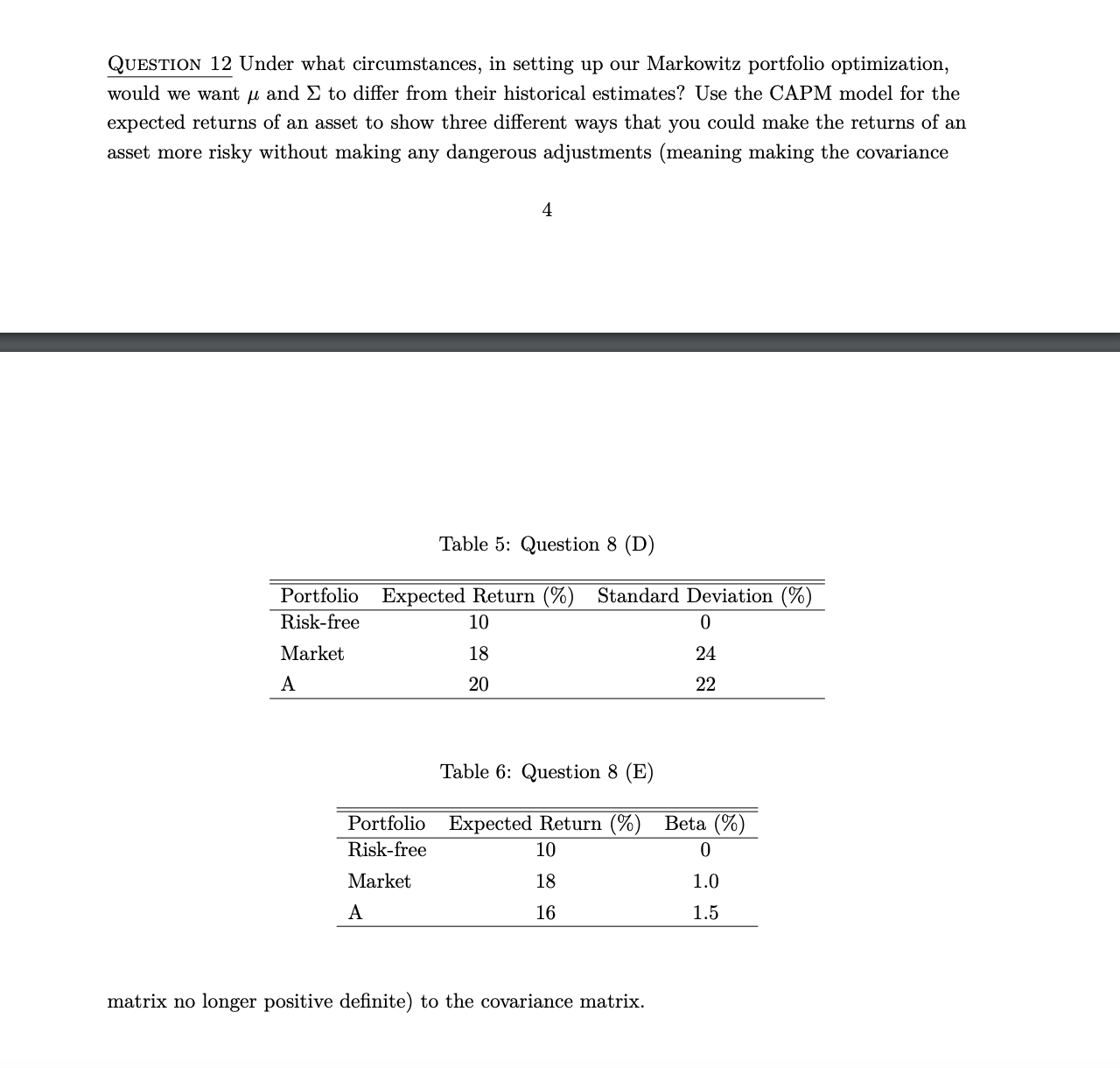QUESTION 12 Under what circumstances, in setting
