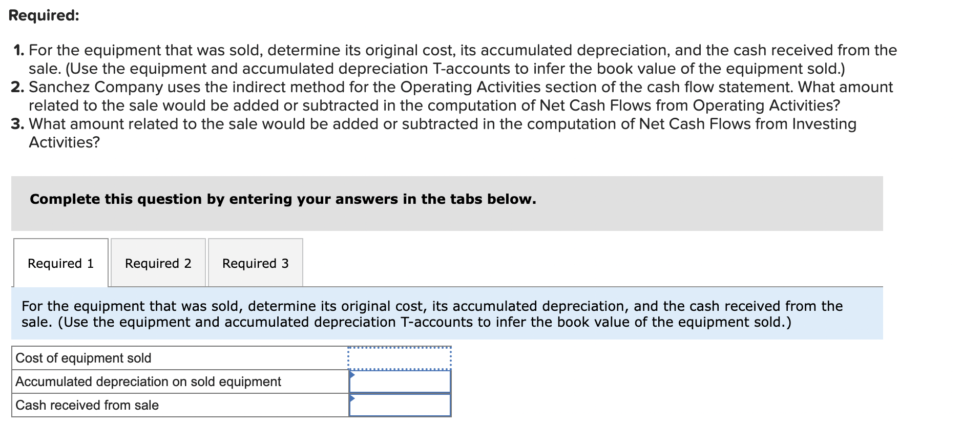 Please help me fill these sections with amounts.