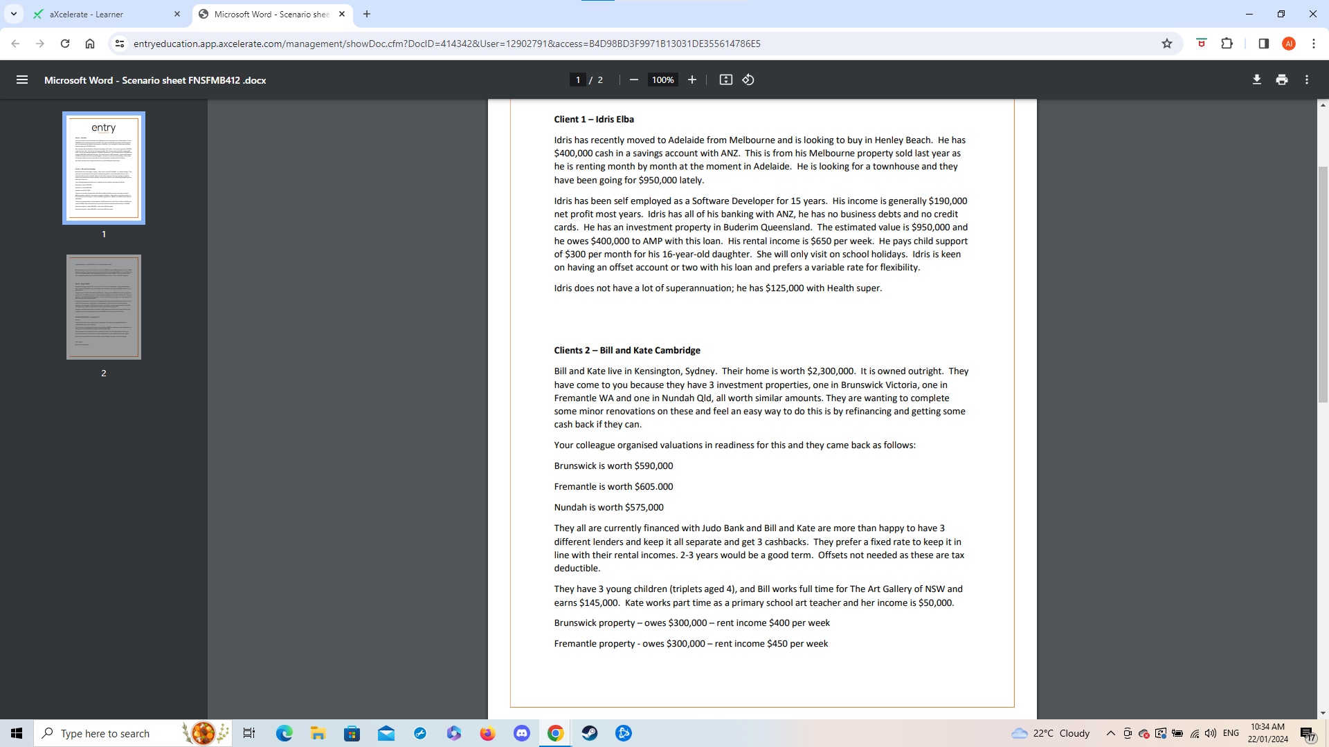 aXcelerate - Learner 2 C m = ' 2 Type here to