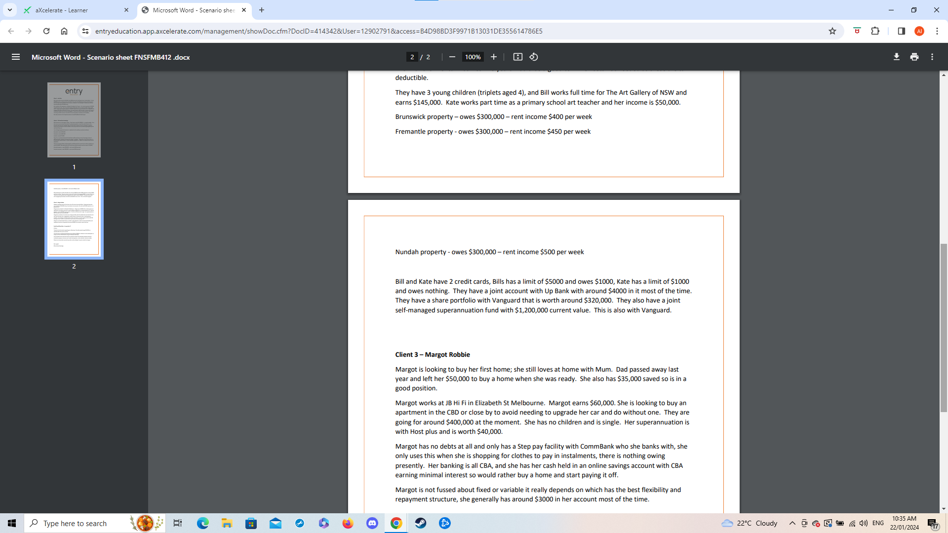 aXcelerate - Learner 2 C m = ' 2 Type here to