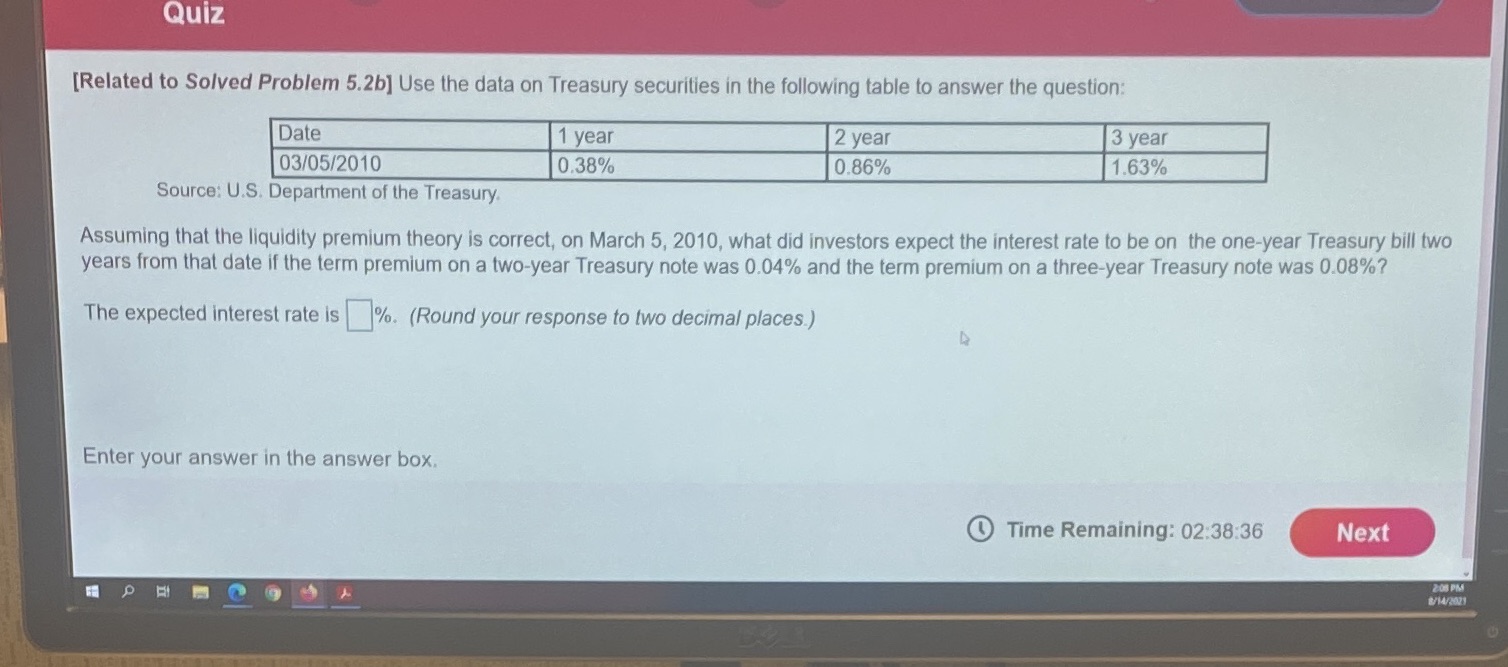 Quiz [Related to Solved Problem 5.2b] Use the
