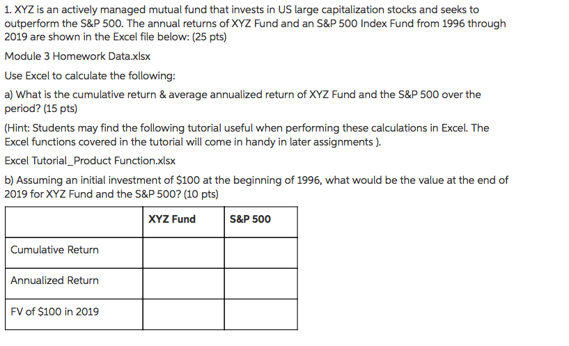 Please attach excel file with work !! Excel