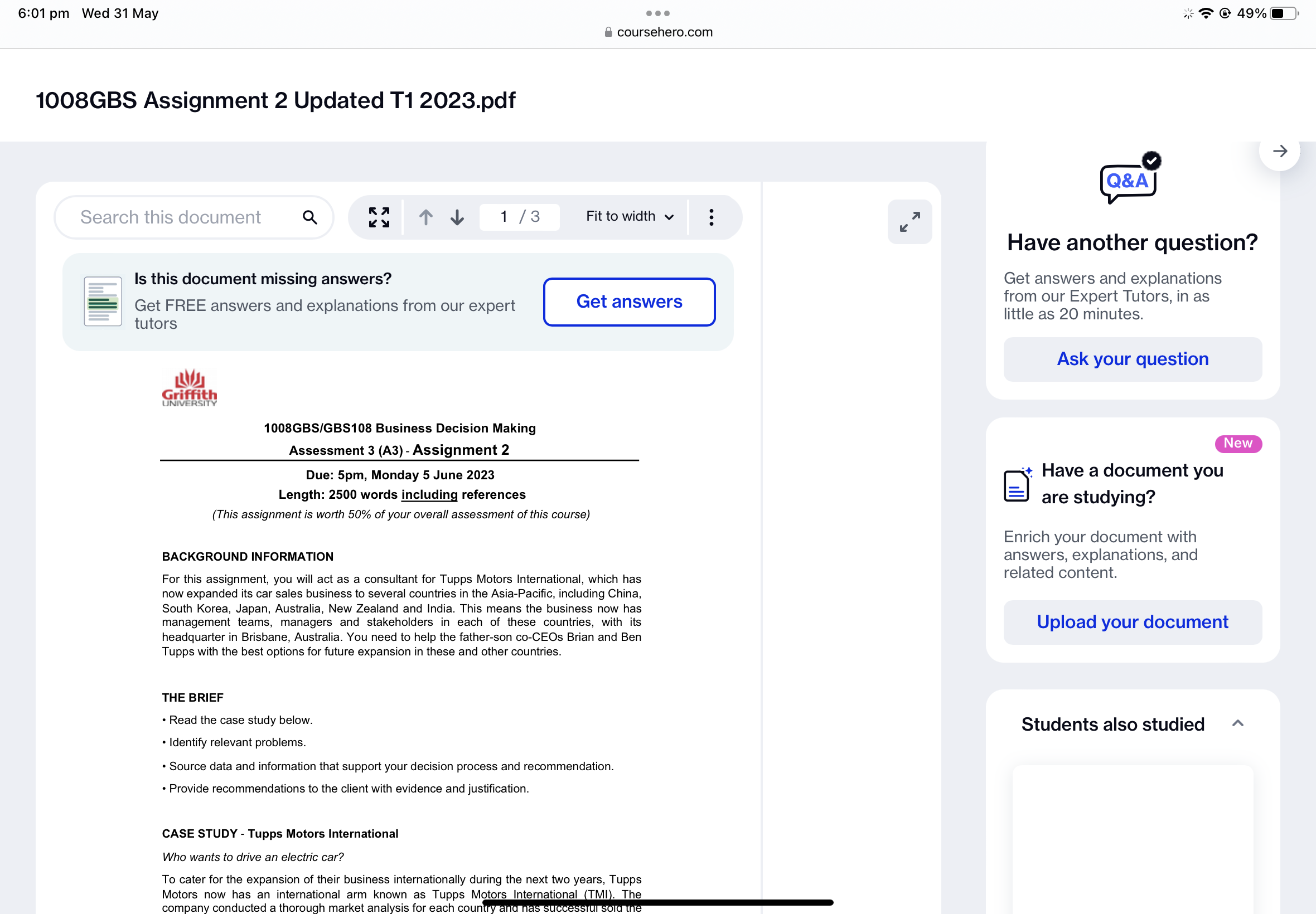 can you help me with this assignment please
