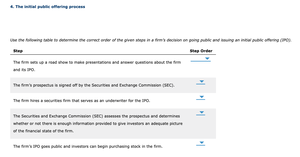 Answer the Question Below 4. The lnitlal public