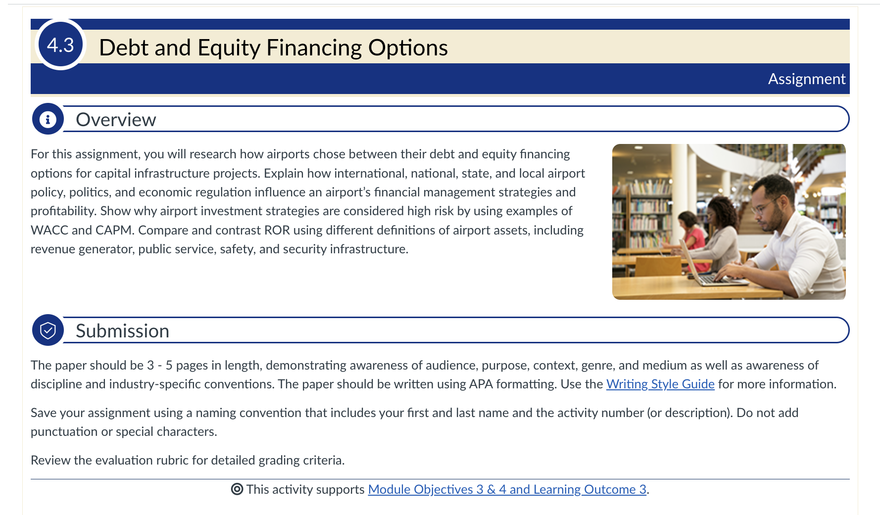 4.3 Debt and Equity Financing Options Assignment