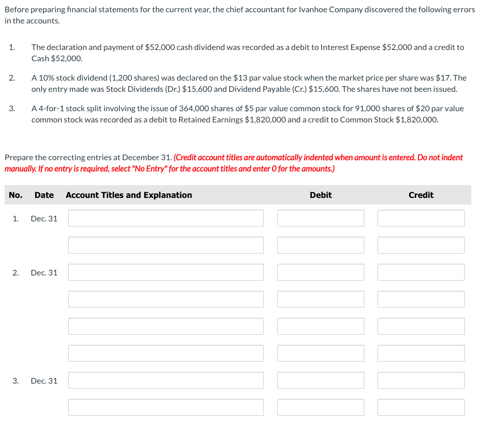 Before preparing nancial statements for the