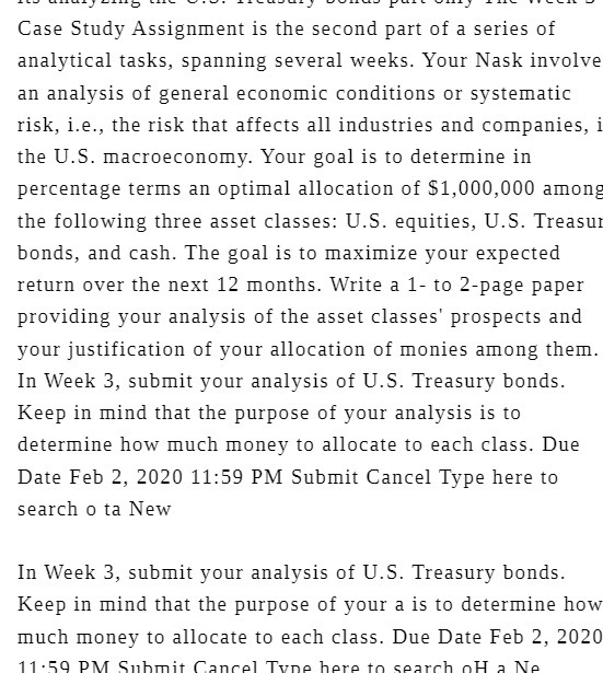 Case Study Assignment is the second part of a