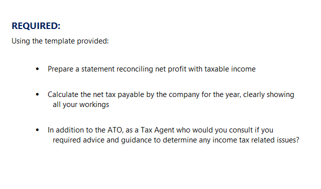 \f\fREQUIRED: Using the template proyided: I