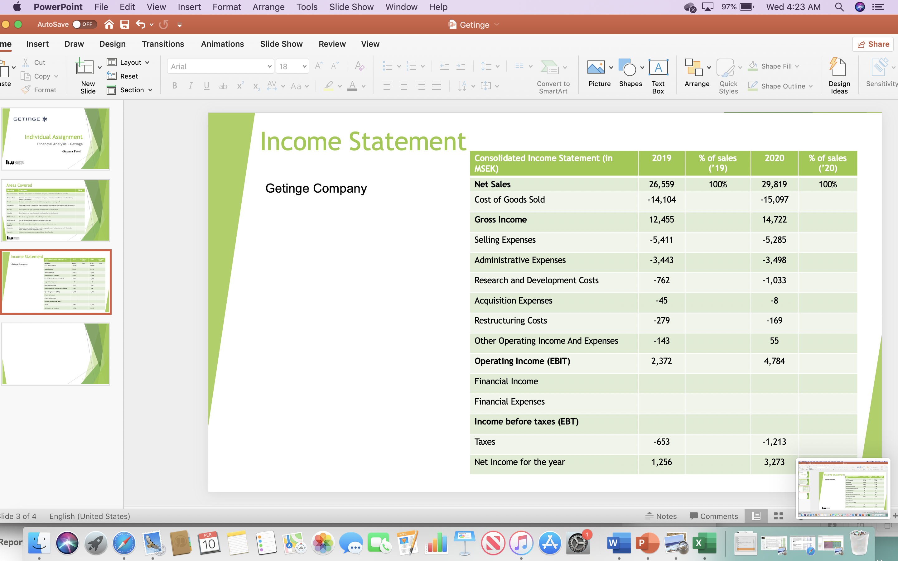 PowerPoint File Edit View Insert Format Arrange