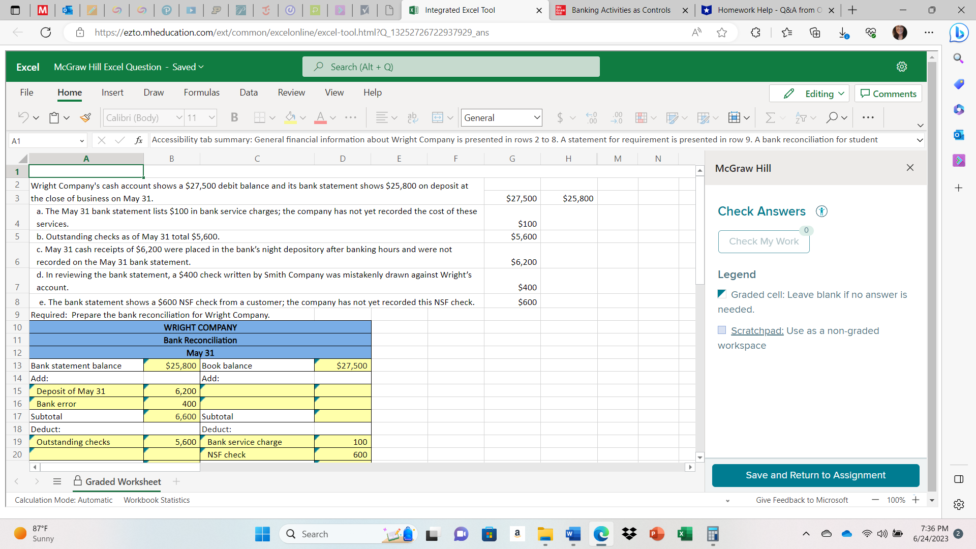 It states my answer is incomplete. The formulas